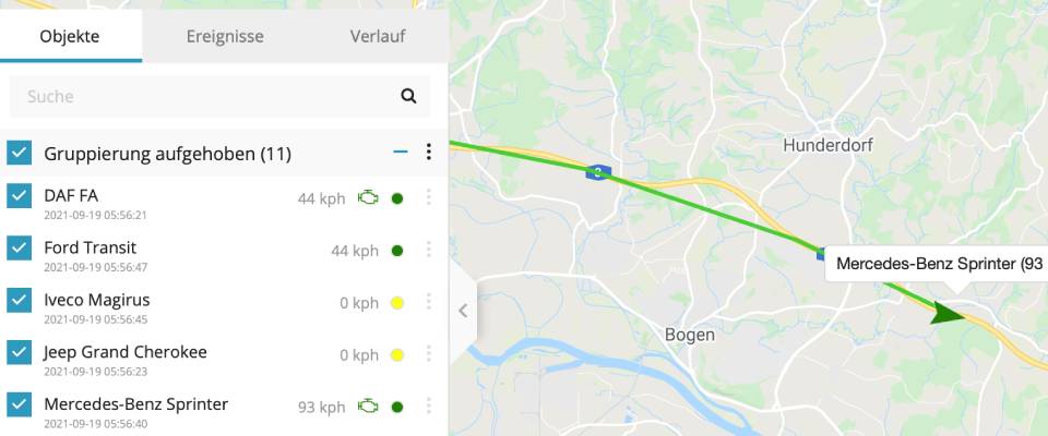 Trackingportal für GPS Tracker